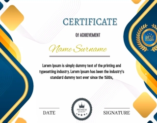 Elegant certificate of achievement modern - Made with PosterMyWall